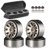 TRX4M 4pcs 1 Inch Metal Weighted Wheels Hub for 1/18 1/24 RC Crawler Traxxas SCX24 Bronco Defender Upgrade Parts Electrical Connectors