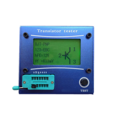 LCR-T4เครื่องทดสอบทรานซิสเตอร์ ESR MeterMega328TransistorTester สีฟ้ากรณี