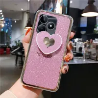 เคสมือถือสำหรับฝาหลัง Realme C51รักกรอบซิลิโคนนิ่มจะรักกับขาตั้งป้องกันการตกสำหรับ Realme C51เคสโทรศัพท์