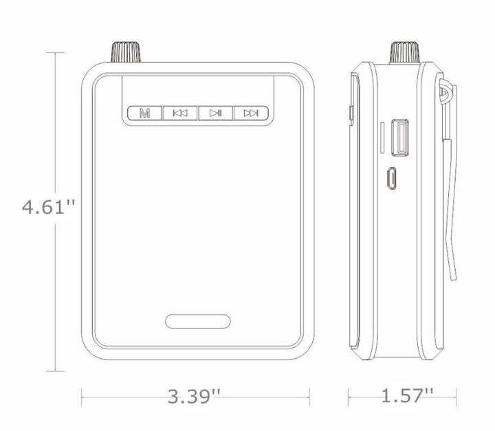 roltonโทรโข่งขยายเสียงขนาดกระทัดรัดk300-ตัวหนีบคาดเอวรองรับวิทยุfm-tf-mp3ลำโพงไกด์นำเที่ยวครู