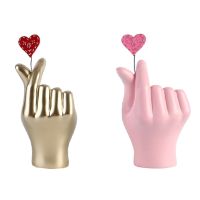 Love Gesture Single Hand Statue Decorations, Modern Art Resin Sculpture Home Accents for Living Room, Desktop