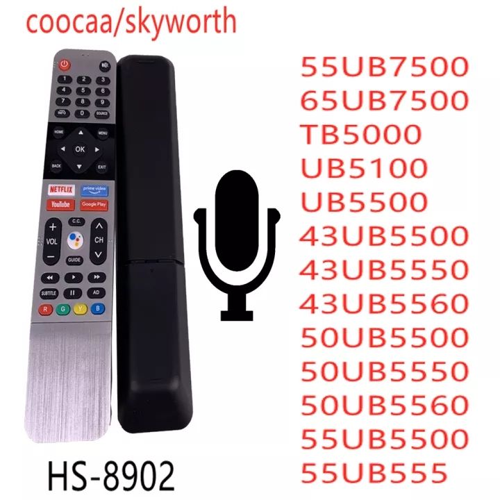 รีโมทคอนโทรลเสียงสมาร์ททีวีของ-skyworth-เข้ากันได้กับรีโมทคอนโทรล-90-ของสมาร์ททีวีสามารถใช้งานได้โดยใส่แบตเตอรี่