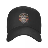 Hail Baphomet Cat Baseball Cap Outdoor Women Mens Adjustable Horror Evil Satan Demon Dad Hat Autumn Snapback Caps