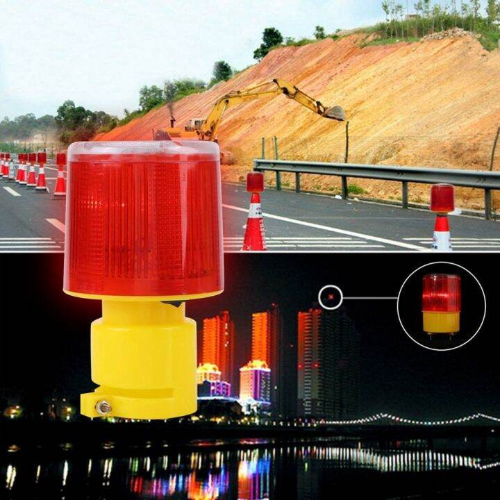 PLUMH Navigation Lighting Solar Powered Rotating Flash LED Traffic Warning Light Boat Lights