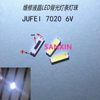 Original JUFEI LED 7020 light-emitting Light Beads High Power1W 6V 90LM Cool white For LED LCD TV Backlight new 100PCS Electrical Circuitry Parts