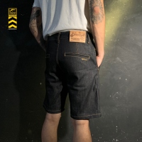 SGR006 กางเกงยีนส์ขาสั้นผู้ชาย 14oz Mens Dark Blue Denim Shorts (Gasoline &amp; Garage) ปั๊มน้ำมันแก๊สโซลีน (SGR)