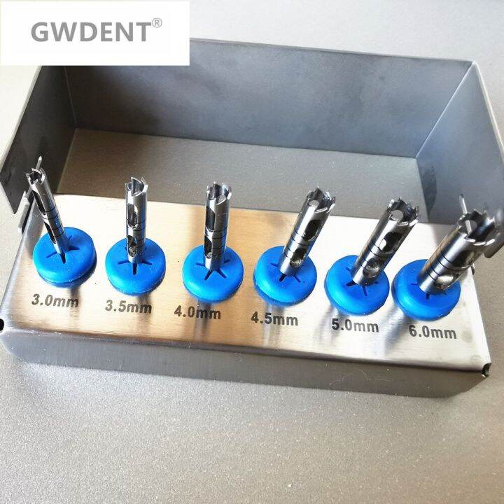 6Pcs/Set Dental Implant Bone Trephine Bur For LowSpeed Handpiece