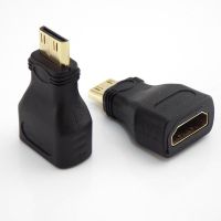 1/2 Buah 5 Buah Konverter Yang Kompatibel dengan HDMI Mini Jantan Ke Adaptor Kabel Ekstensi Standar Betina Ke Konverter Jantan 1080P Berlapis Emas