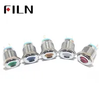 FILN FL1M-16FJ-2 12V 24V 220v red blue green led Metal Indicator 16mm pilot Signal light lamp