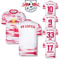 Top-quality 2021-2022 RB Leipzig Home Football Jersey Poulsen Forsberg Szoboszlai Silva Soccer Jersey TShirt Tops Loose Plus Size