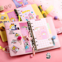 Fashion 120pcsset Magic Girl Sakura PU Cosplay Anime Diary Loose-leaf Binder Spiral Notebook Agenda Plan Journal A6