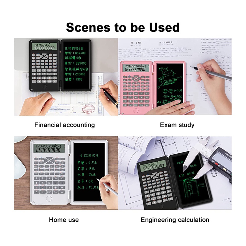 Scientific Calculators, 12-Digit LCD Display Pocket Office Desktop Calculator for Home School Meeting and Study