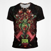 2023 NEWDoom Eternal เกม3D พิมพ์การ์ตูนพิมพ์เสื้อยืดผู้ชายผู้หญิงเด็ก Casual Tee แฟชั่น Streetwear ตลก T เสื้อเด็กผู้หญิงเด็ก