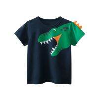 2023 Brand Childrens Clothing Summer New Boys Short Sleeves T-shirt 3D Cartoon Dinosaur Kids Clothes Dropshipping