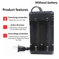 dongchigai 26650 Charger Li-ion Battery 18650 Dual Slot Battery Charger with CABLE ไฟฉายสมาร์ทแบตเตอรี่ลิเธียมชาร์จอะแดปเตอร์ Li-ion ชาร์จได้อย่างรวดเร็ว