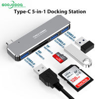 เคสGOOJODOQ USB C Hub 5-In-1 3พอร์ตUSB TF SDเครื่องอ่านการ์ด3.0 60W PDชาร์จสำหรับiPad Pro MacBook Airสวิทช์HDMIอะแดปเตอร์Type-C 4K HD