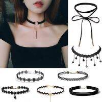 【YF】 Goth preto veludo gargantilha colares estilo gótico corda feminino pescoço decoração chocker jóias na menina acessórios