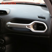 Car Air Vent Handle Hold Glove Box Handle Cover Trim Stickers Fit for Jeep Renegade 2015 2016 2017 2018 Passenger Side