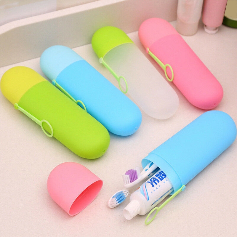 Portable Cup Travel Wheat straw Toothpaste Case Toothbrush Holder Storage Box 