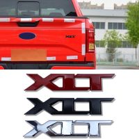 Car 3D Metal XLT Logo Letter Trunk Body Badge Emblem Decals Sticker For Ford F150 F-150 Ranger T6 XLT Decoration Accessories