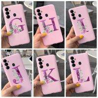 Tecno Pop 6 Go เคส BE6j ซิลิโคนอ่อนนุ่มสีชมพูเคลือบตัวอักษรน่ารักเคสโทรศัพท์ Tecno Pop6Go ปลอก