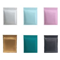 100pcs Heat Sealable Small Aluminum Foil Zip Lock Plastic Gift Bags Smell Proof Herb Powder Flat Pouches Storage Bag 6x8cm