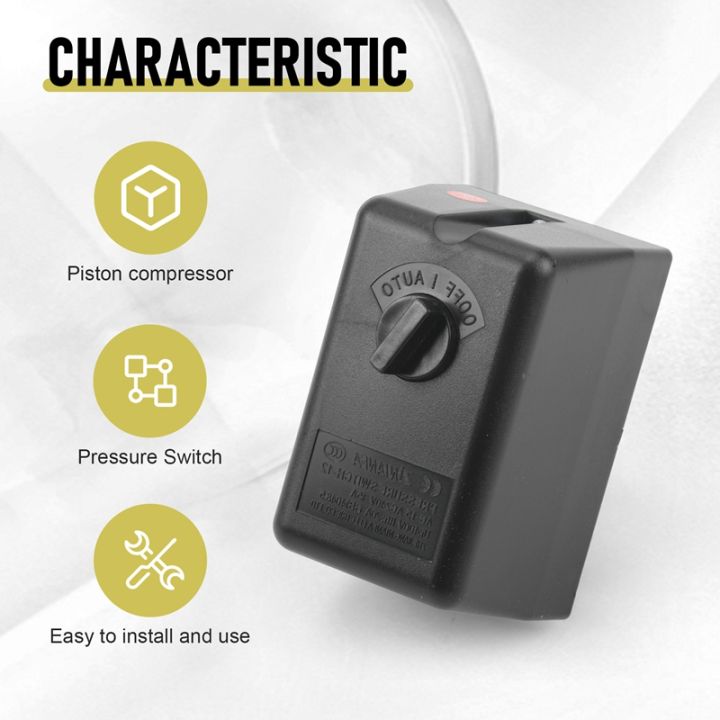 2Phase 220V 15A Air compressor pressure 912kg Pressure Switch For