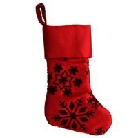 Free Shipping Cheapest Snowflake Christmas Stocking Flocking Stocking RED GREEN COLOR Socks Tights