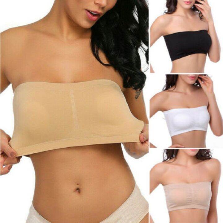 【codandlocal】double Layers Plus Size Strapless Bra Bandeau Tube Removable