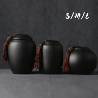 Black Cremation Urns For Human Ashes Ceramic Urn Small Keepsake Funeral Casket Memoria Urne Home Fireplaces Burial