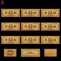 New Product 2018 US 1000 Dollar Money Gift in 24k Gold Foil Banknote Replica Currency Paper Home Office Ornament Collections