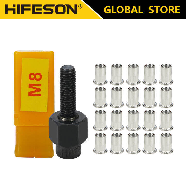 HIFESON Rivnut Tool Head Nuts Manual Riveter Hand Rivet Nut Tool with