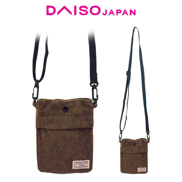 Daiso Corduroy Shoulder Bag Lazada PH