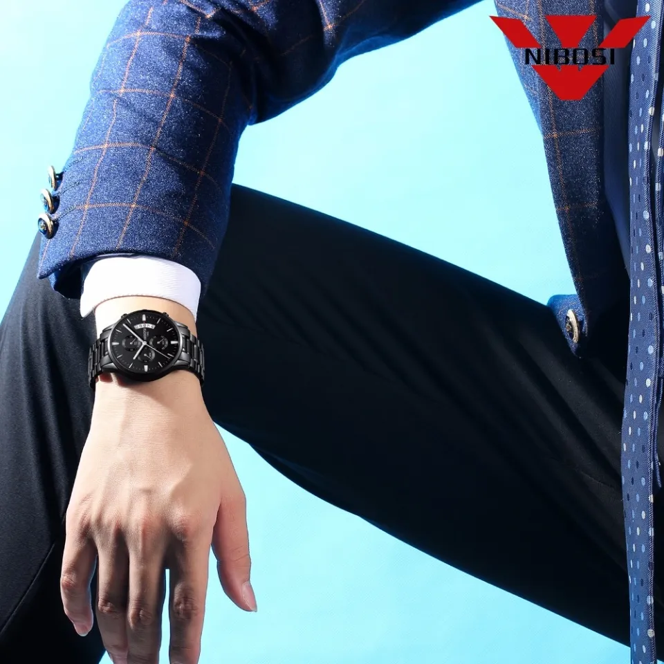 Nibosi Relogio Masculino Men Watches Luxury Famous Top Brand Men's Fashion  Casual Dress Watch Military Quartz Wristwatches Saat - Quartz Wristwatches