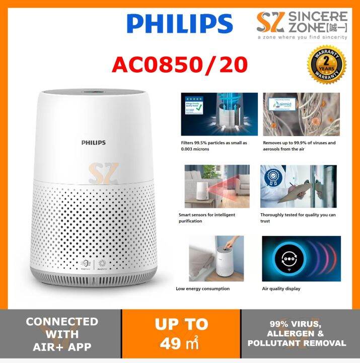 Philips AC0850 800i Series Compact Air Purifier (Room size Up to 49 m²