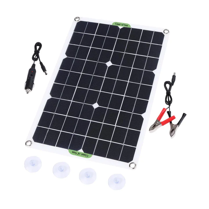 Fenteer 20W Solar Panel Kit RV Marine Boat Solar Generator Solar Power