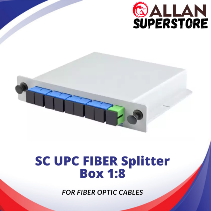 Allan Superstore 1:8 SC UPC Optical Fiber Splitter Cassette Box Plug-in ...