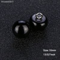 ☇✤ 10pcs/lot Size:10mm Classic Black Pearl Buttons Metal Shank Mushroom Button for DIY Garment Shirt Sewing Embellishment(KK-2588)