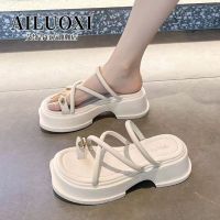 Set-Toe Small Sandals To Go Out 2023 New High-End Thick-Heeled Slippers Thick-Soled Roman