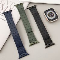 Magnetic Carbon Fiber Strap for Apple Watch Ultra 2 49mm 44mm 42mm Magnetic Bracelet for Iwatch series 9 8 7 6 SE 40mm 41mm 45mm