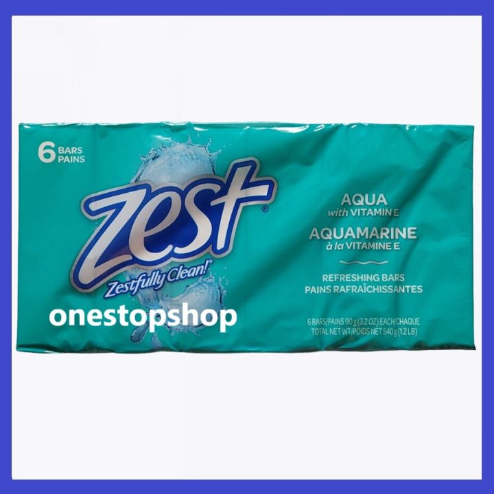 Zest Aqua with Vitamin E Bar Soap 6 x90g | Lazada PH
