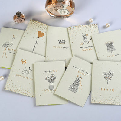 9pcslot vintage mini message cards for gift packing material small greeting cards
