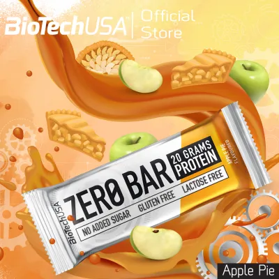 BioTechUSA Zero Bar protein bar Apple-Pie 50g/Bar (โปรตีนบาร์ รสแอปเปิ้ล พาย 50กรัม/แท่ง)