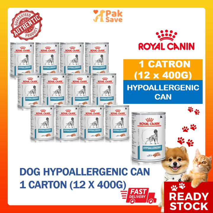 Royal Canin Wet Food Dog Hypoallergenic Can 400g x 12 (1 Tray) Wet Can Food Dog Food Vet Care