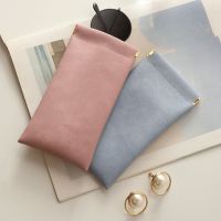 Soft Leather Reading Glasses Bag Case Waterproof Solid Sun Glasses Pouch Simple Eyewear Storage Bags Eyewear Accessories 4 Color