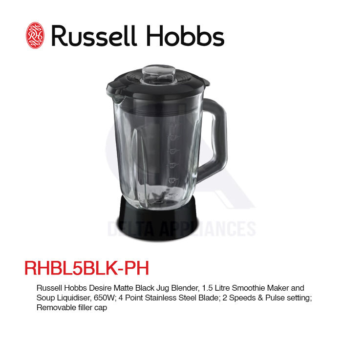 Russell Hobbs Desire Matte Black Blender - RHBL5BLK