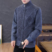 Zipper Cardigan Sweater Men Fashion Korean Style Men Clothing Slim Mens Sweater Long Sleeve Knitted Cardigans Oversize 2020 New