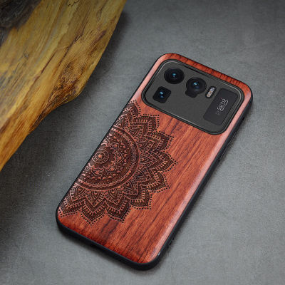 Carveit For Xiaomi Mi 11 Lite Ultra Pro Wood Cases Original Wooden Cover Carved Thin Shell Luxury Soft-Edge Accessory Phone Hull