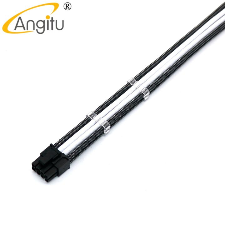 angitu-20-30cm-premium-bridged-8pin-to-6-2pin-gpu-pcie-extension-power-cable-11-colors-to-choose-ul-1007-18awg-with-combs-wires-leads-adapters