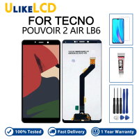 จอ LCD คุณภาพสูงสำหรับ Tecno Pouvoir 2 LB6อากาศชิ้นส่วนจอสัมผัสแอลซีดีของเครื่องแปลงดิจิทัลเปลี่ยนด้วยเครื่องมือฟรี + กระจกเทมเปอร์ + กาว